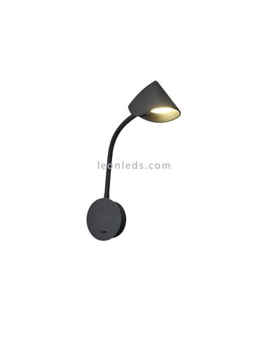 Aplique LED moderno negro Goa orientable