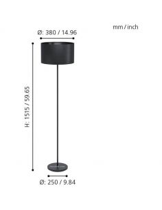 Lámpara de mesa LED de metal Cisalo con interruptor