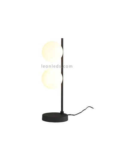 Lámpara de mesa de cristal Doris 2xG9 negra