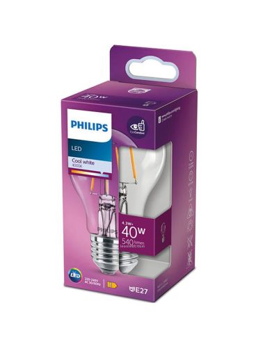 Box Ampoule LED A60 Lumière du Jour 4000K Equivalent à 40W Philips | leonleds