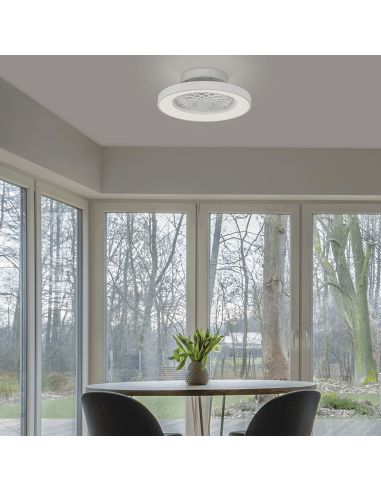 Ventilador de techo luz LED de madera con 4 aspas de V-TAC