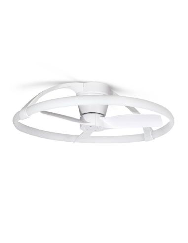 Mini ventilateur de plafond LED Népal blanc Mantra | leonleds