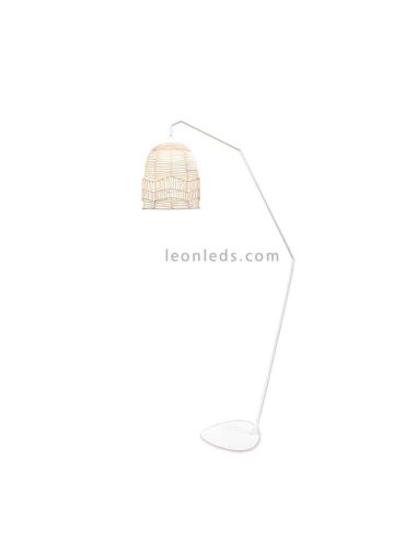 Lampadaire Santorini blanc naturel et rechargeable