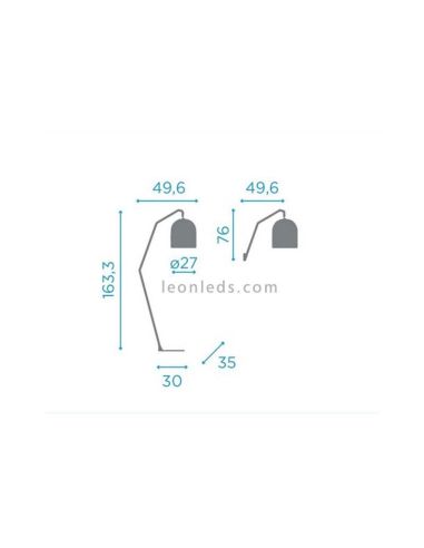 Lámpara de pie Santorini LED IP54 sin cables - Newgarden