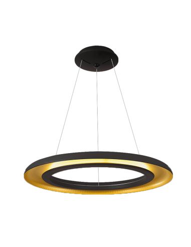 Candeeiro suspenso LED Shiitake preto ou dourado I LeonLeds Iluminación