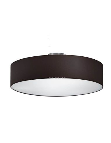 Trio Lighting Hotel plafonnier en tissu 50cm noir | LeonLeds.com