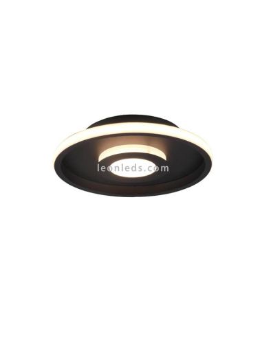 Plafón de techo LED negro Ascari 3000k de 30cm