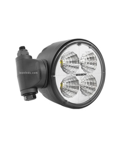 Luminária de trabalho redonda LED giratória com conector Deutsch 2000Lm Valtra | leonleds