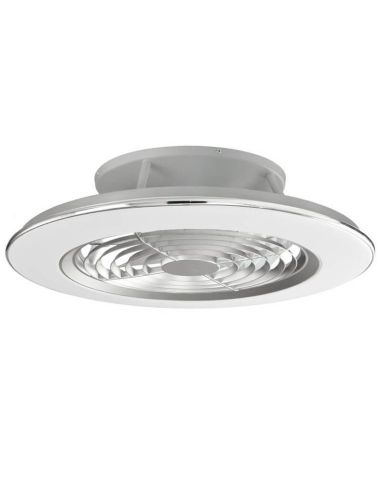 Ventilateur de plafond avec lumière LED Chrome Alisio Mantra 6706 | leonleds