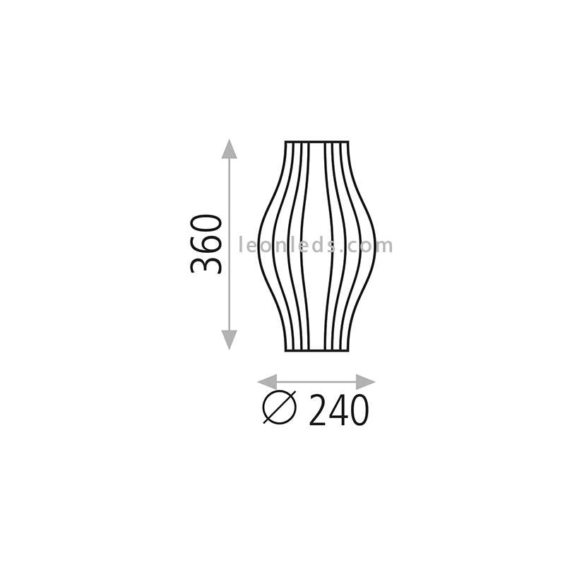 Lámpara de sobremesa de diseño en blanco o piedra Mirta LeonLeds com