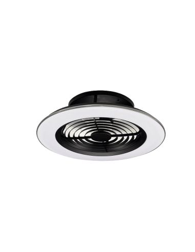 Ventilateur de plafond LED Alisio noir avec télécommande