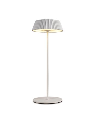 Lampe de table d'extérieur portable Relax blanche