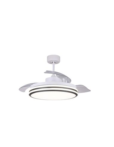 Ventilateur de plafond LED dimmable DC Louis blanc