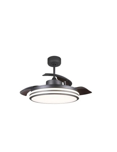 Ventilateur de plafond LED réglable Louis noir DC