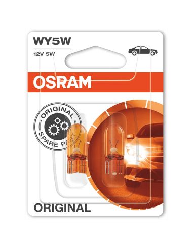 Bombilla WY5W Ambar Halogena WY5W 12V Original 2 Unds. 2827NA-02B Osram | LeonLeds