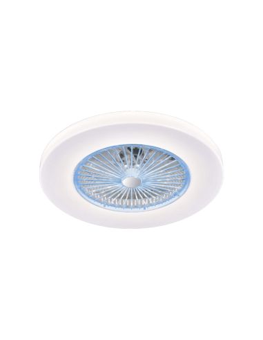 Ventilateur LED Kitale avec moteur AC blanc et bleu