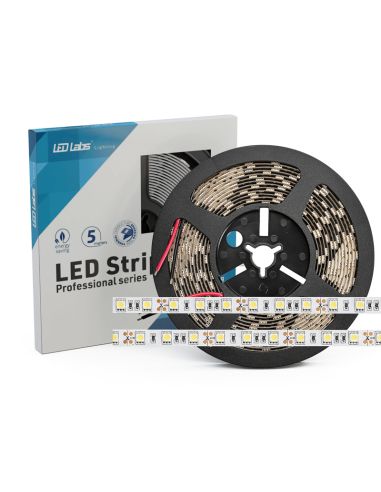 Ruban LED 14.4W/m 12V IP65 5050 60Led/m et 14.4W/m Gamme Pro Garantie 3 ans | leonleds