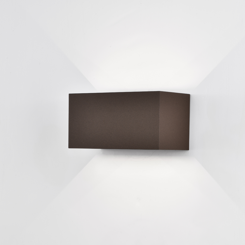 Applique Murale Led Davos Corten Rectangulaire Clairage Bidirectionnel Mantra Leonleds Com