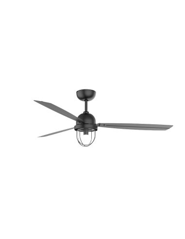 Ventilador com Mariner 1xE27 preto claro