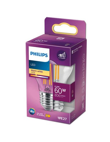 Ampoule LED sphérique G45 avec filament E27 6,5W – 60W 2700K | leonleds