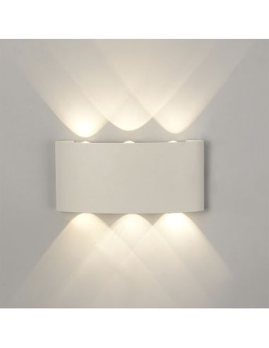 Aplique LED exterior Arcs antracita o blanco de 8W