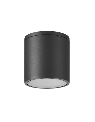 Plafonnier extérieur rond anthracite 9 cm Kandanchu