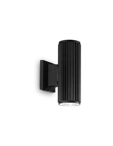 Luz de parede LED de base exterior com suporte negro