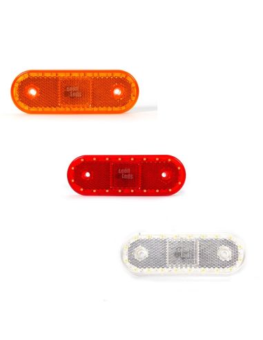 Was LED Side Light pour remorques camions plates-formes Ambre Blanc et Rouge Led et lumière réfléchissante | leonleds