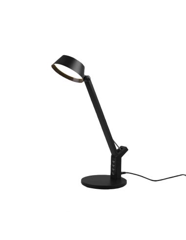 Candeeiro de mesa LED AVA preto ajustável com sensor