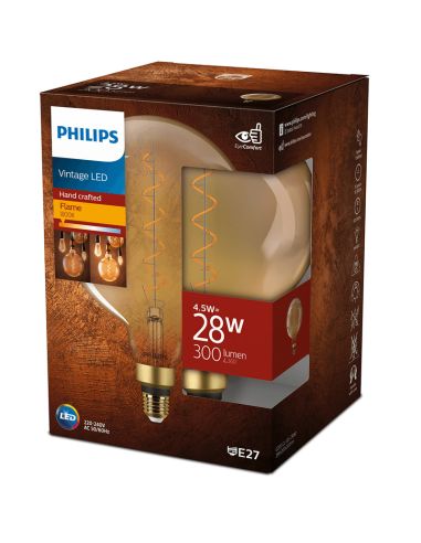 Ampoule LED géante E27 Or 4,5W - 28W G200 Philips | leonleds