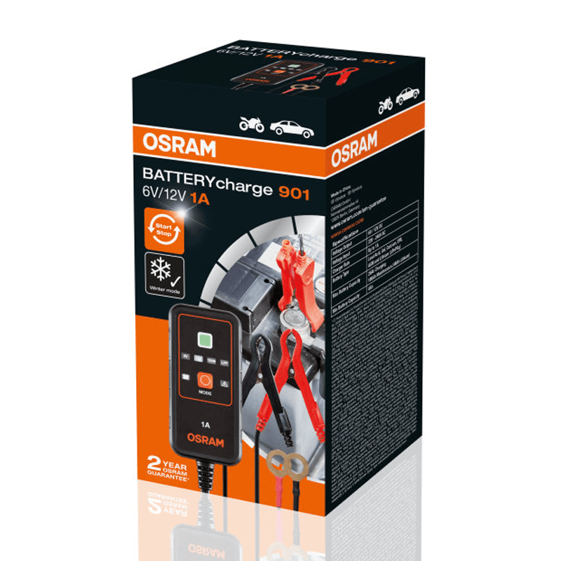 Osram - Chargeur de batterie 6V/12V 1A