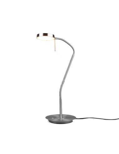 Lampe de table LED orientable nickel mat Monza