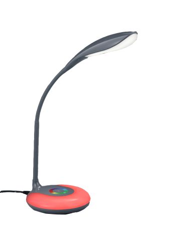 Lampe à poser LED Krait anthracite avec base multicolore RGB