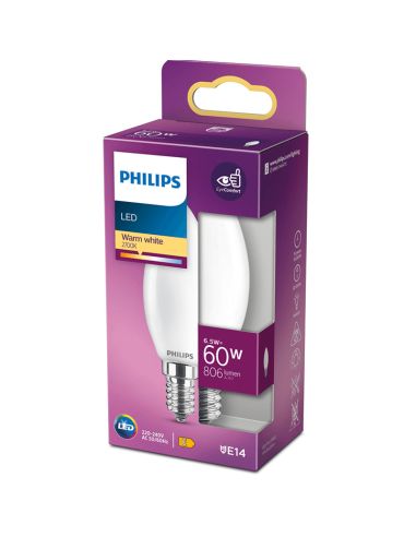 Ampoule LED E14 6,5W - 60W B35 Bougie Classique 8718699762698 Philips | leonleds