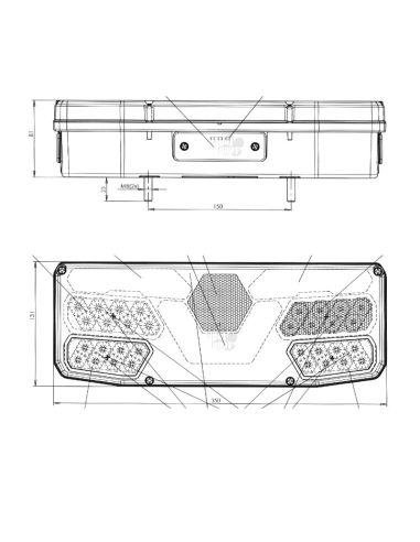 PILOTO TRASERO LED 12/24V IZQUIERDO REMOLQUE 26071PLH-V