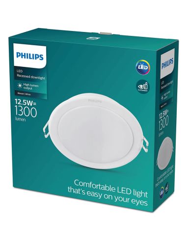 Downlight LED rond blanc 13W Philips Meson | leonleds