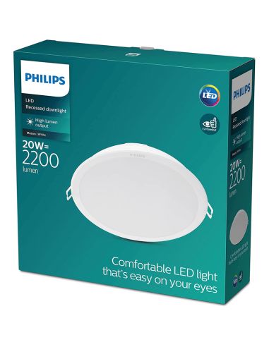 Caixa embutida LED Downlight 21W branco 2.100Lm Meson by Philips | leonleds