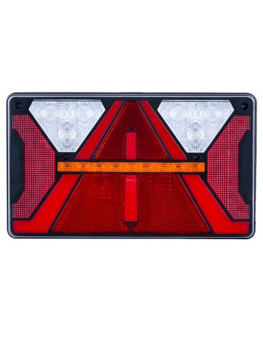 Feu arrière LED rectangulaire avec triangle Strada 12V 24V Horpol | leonleds