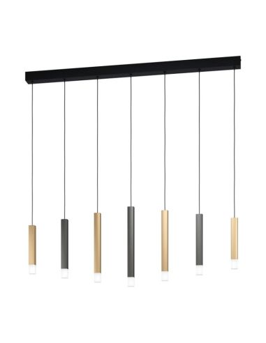 Suspension minimaliste à 7 lumières DEL