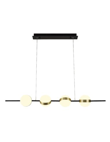 Plafonnier LED Cuba noir et or 32W 7161 Mantra | Eclairage LeonLeds