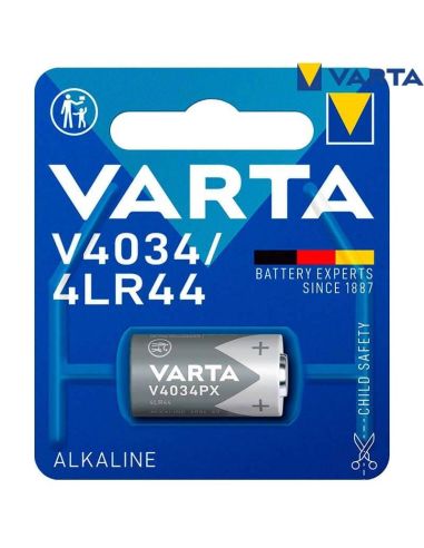 Pile alcaline V4034PX - 4LR44 6V Blister 1 Unité. Varta 4008496274055 | leonleds