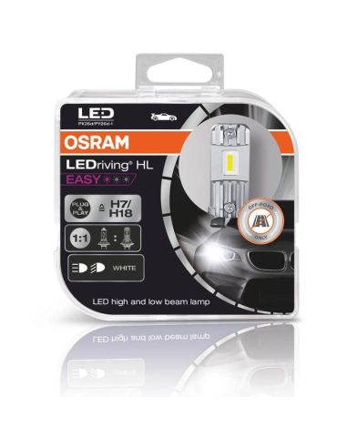 Pacote 2 Lâmpadas LED H7 H18 12V 64210DWESY | LeonLeds