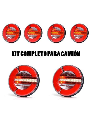 Kit de feux arrière ronds à LED pour remorque ou camion