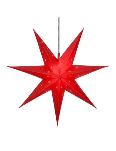 Étoile suspendue de Noël d'étoiles en papier rouge