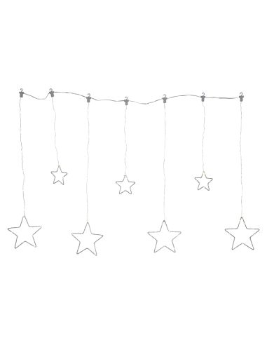 Guirlande de Noël à DEL avec étoiles transparentes Petites étoiles gouttes  de rosée par Eglo