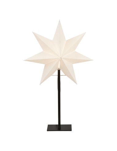 Estrela de mesa branca Frozen LED feita de papel