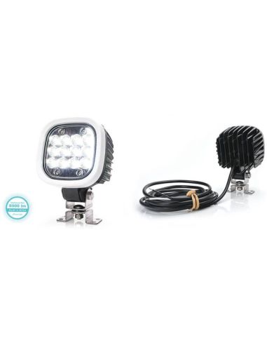 Phare de travail LED carré très puissant 8000Lm pour travaux 12V-70V EMC R10 Was | leonleds