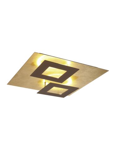 Plafón LED Dalia corten-oro 48W