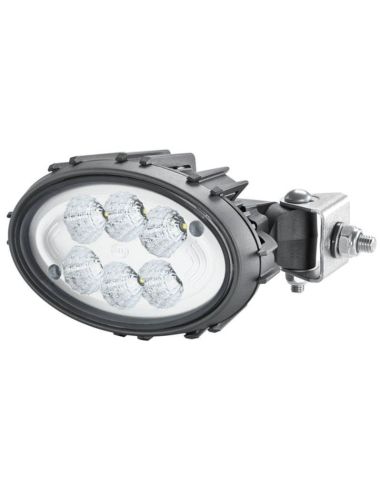 Farol LED Oval de Longo Alcance com suporte lateral Oval 100 Compact 12V/24V 1850Lm 1GA 996 761-191 Hella | LeonLeds