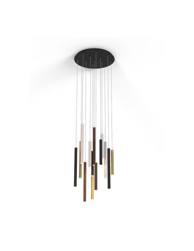 Suspension LED Cala multicolore 14 lampes